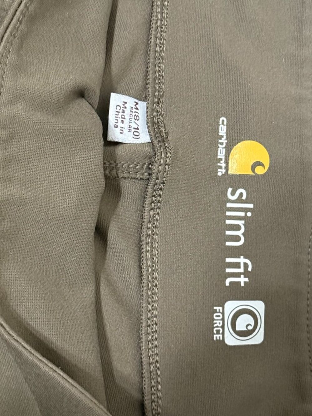 Carhartt Force Fitted Midweight Utility Legging, Medium, Olive Green - Picture 6 of 8